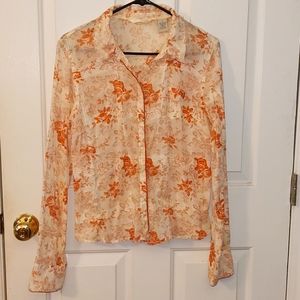 Floral sheer shirt